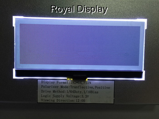 modulo LCD del dente monocromatico LCD positivo dell'esposizione del grafico di 192X64dots FSTN